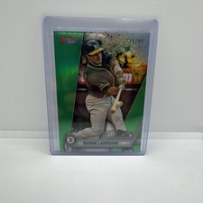 2019 Bowman's Best Ramon Laureano GREEN Refractors #13/99 Rookie Card RC A's. rookie card picture