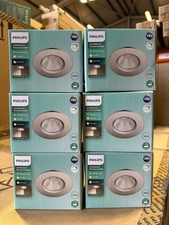 6 x Philips LED Bathroom Recessed Spotlight Dimmable Dive (Chrome finish)