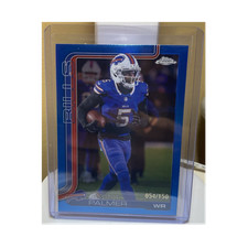 Topps 2025 Chrome Joshua Palmer Buffalo Bills #31 Blue Parallel 054/150