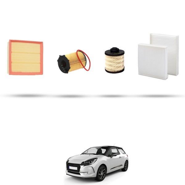 Hoffcar Set Service - 4 Filter FüR Ds3 1.6 Bluehdi 55Kw Von 2014-image