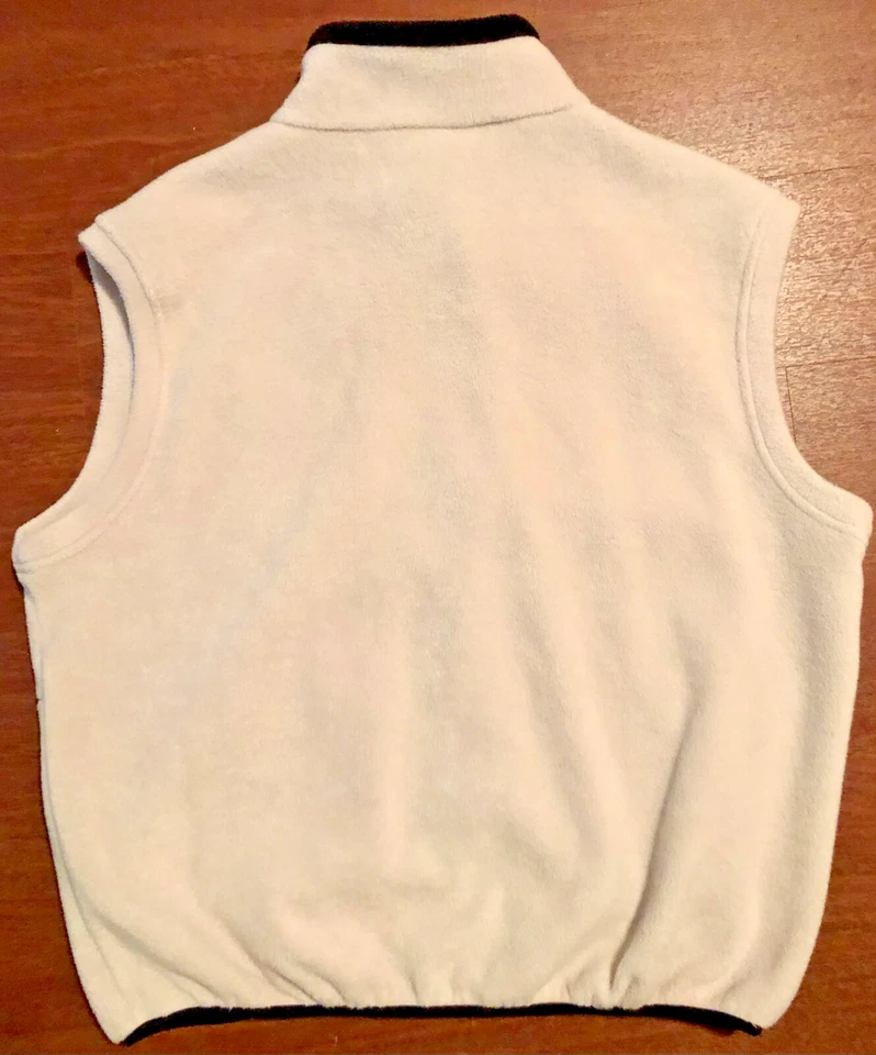 Men's Unisex Vintage Hard Rock Chicago Logo Cream Ivory Fleece Vest - Size XL - Image 3 of 4