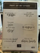 Stampin’ Up - PART OF MY STORY - Cling Stamp Set 6 - 149719 - NEW