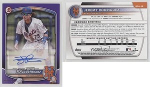 2025 Bowman Paper Prospect Retail Purple /250 Jeremy Rodriguez #BPA-JR Auto