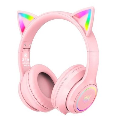 Onikuma B90 RGB Wireless Bluetooth Headset (Pink)