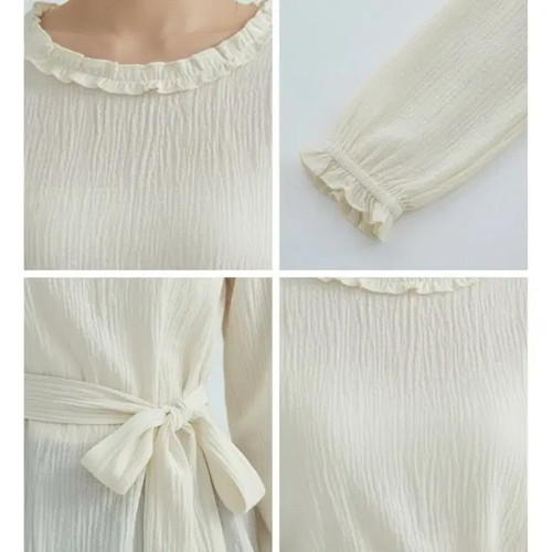 New Waist Ribbon Blouse