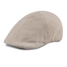 Dockers Men's Ivy Newsboy Hat Small-Medium Khaki Microcheck