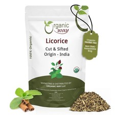 Organic Way Licorice Root Cut  Sifted - Organic, Kosher  USDA Certified