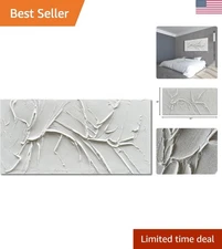 Hand-Painted 30x60 Inch Thick Texture White Oil Painting - Contemporary Art