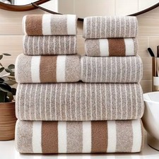 New Complete 8-Piece Coral Fleece Towel Set ? Ultra-Cozy & Absorbent