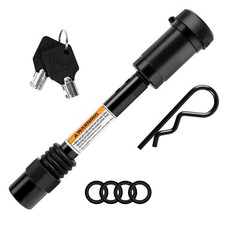 Trailer Hitch Pin Lock, 5/8" Dia with Extra Long 4" Hitch Lock Fits Class III...
