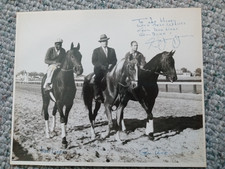 Photo of Iron Liege & General Duke & Trainer H A Jimmy Jones(signed)Horse Racing