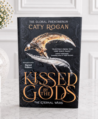 SIGNED Kissed By The Gods by Caty Rogan, First Edition Collectible Sprayed Edges