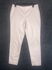 Vince Camuto Size 8 Pink Tapered Slim Leg Side Zip Flat Front Pants