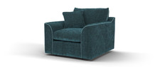 Sofology Georgio Fabric Chair Extra Flex Seats in Luxe Chenille Teal Mix