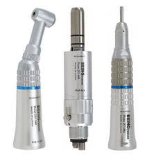 BEING Dental Low Speed Handpiece Kit Contra Angle Straight Air Motor 4 Hole NSK