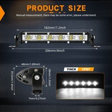 713302532364248 Slim Single Row Off Road Led Light Bar Car Truck Atv Suv