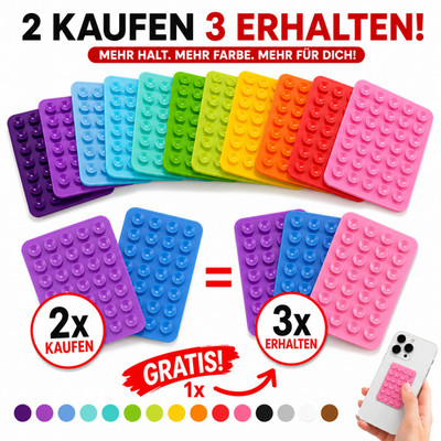 Handyhalter selbstklebend | Suction Grip Pad | Für Spiegel & Glas Küche Selfie