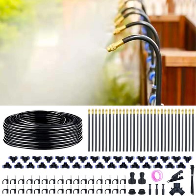 360° Adjustable Drip Irrigation System - 100FT Garden Watering System with 32...