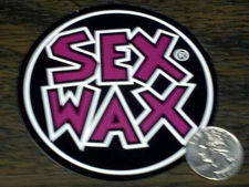 Purple SEX WAX Surf Sticker MR ZOGS Car Decal 3-1/2" Round Board Vinyl Roxy 9 cm
