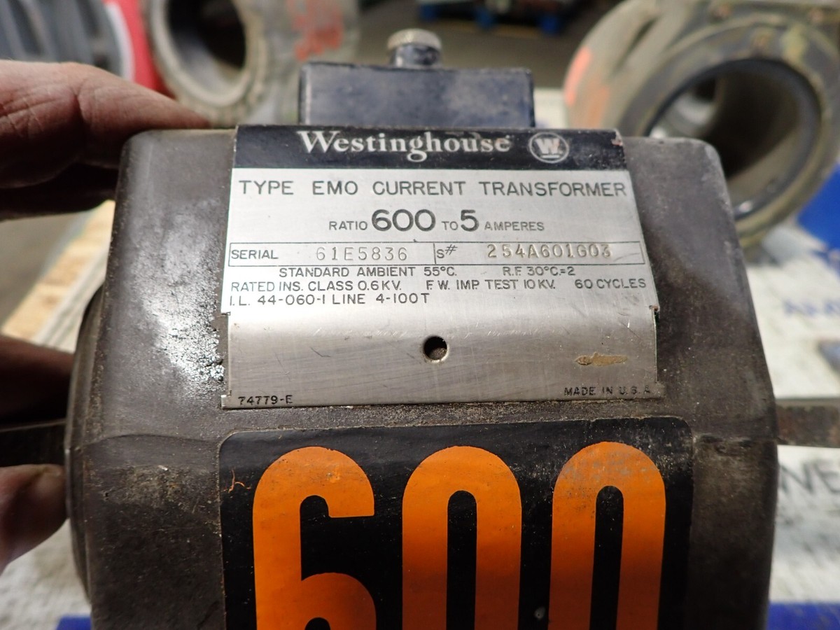 Westinghouse EMO Current Transformer 600:5 amp 254A601G03 T# | eBay