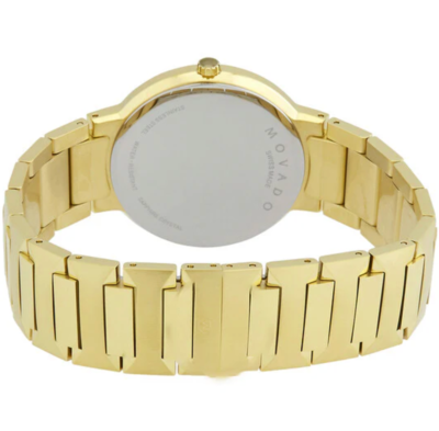 Movado Temo Quartz Black Museum Dial Gold Stainless Steel Unisex