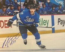 Adam LOWRY Signed 8x10 Photo! Winnipeg Jets TOUGH GUY! CAPTAIN! W/ Coa