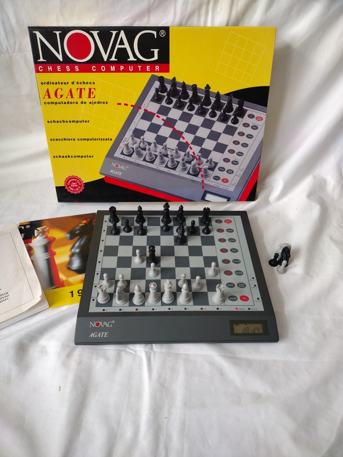 Vintage NOVAG AGATE ELECTRONIC CHESS COMPUTER  9602 COMPLETE & BOXED / WORKING