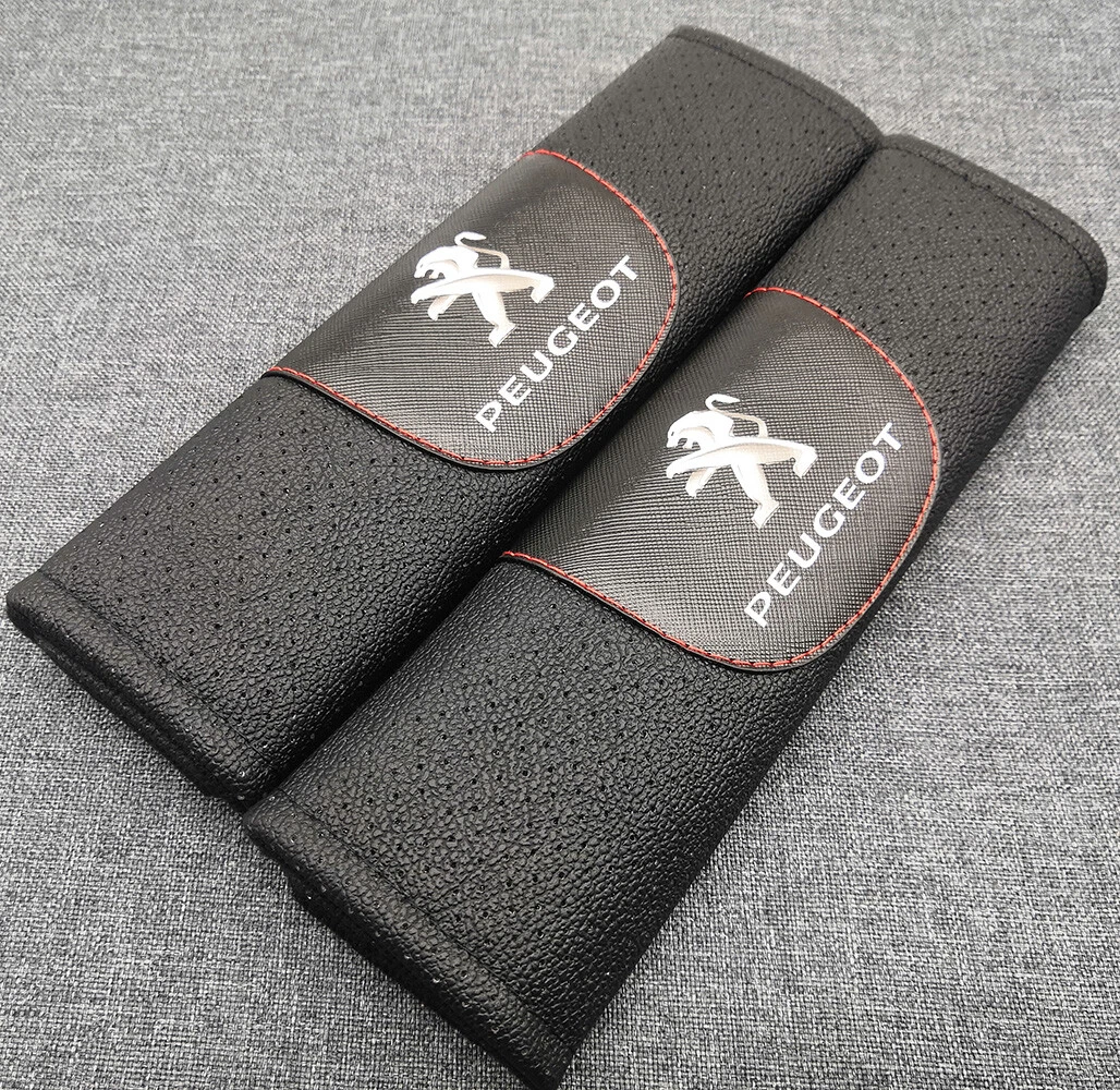 2Pcs Black Color Car Seat Belt Shoulder Cushion Cover Pad Fit For