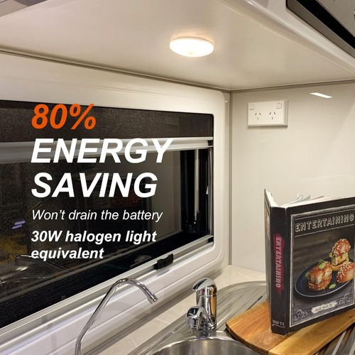 4 X 4.5" LED RV 12V LED Interior Ceiling light fixtures Camper Cabinet Dome Lamp - Foto 7 di 9