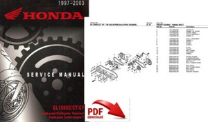 Honda Valkyrie Gl1500 Gl1500c Factory Service Manual Parts Catalog 97 03 Ebay