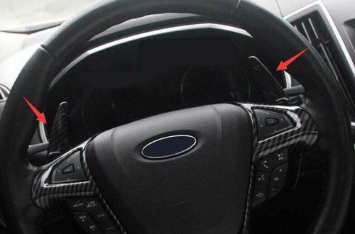Fit For Ford Edge 2015-2021 Carbon Fiber Steering Wheel Shift Paddle Extension - Picture 2 of 11