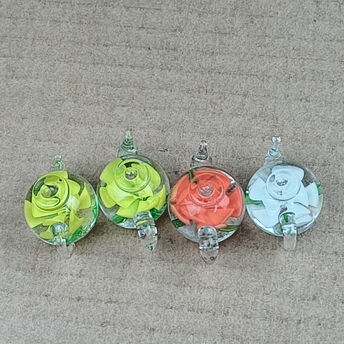 4 Dynasty Gallery Heirloom Teapots With Flowers Mini Tiny Paperweights - Picture 13 of 18