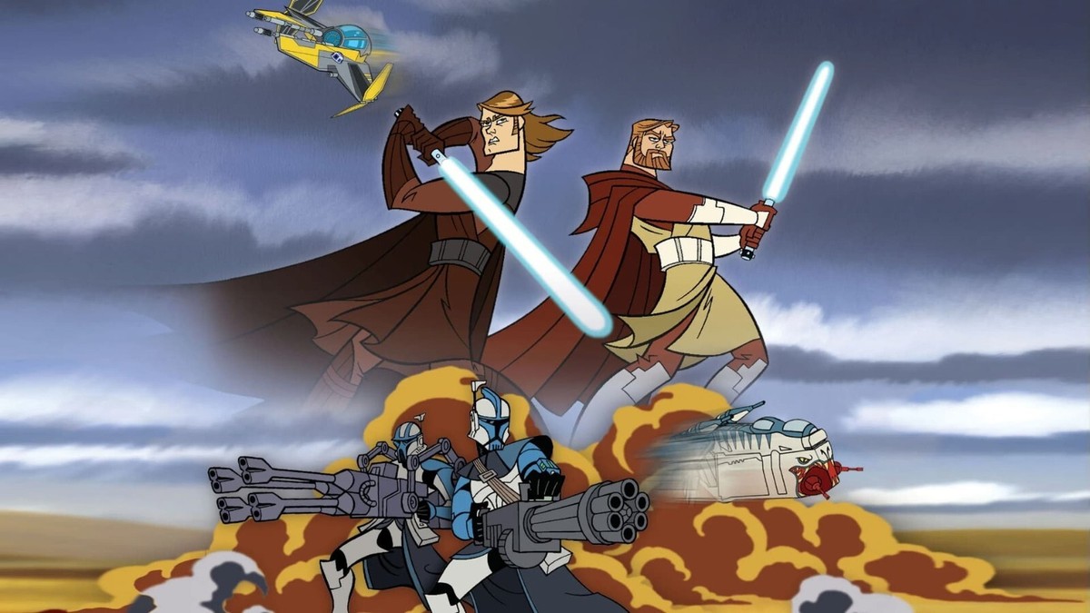 2003 Star Wars Clone Wars Movie Poster 11X17 Anakin Obi-Wan Asajj