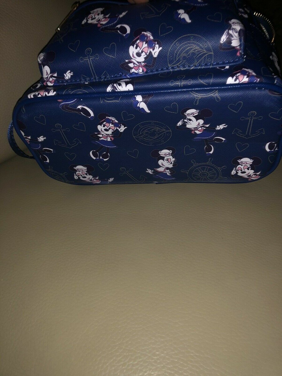 Loungefly Disney Navy Blue Minnie Sailor Mini Backpack Disney Cruise line Loungefly Navy Minnie Mouse Nautical Mini  main image 4