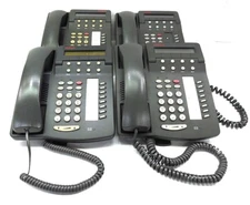 AVAYA LUCENT OFFICE TELEPHONE SET 108163924, 6408D01A-323, GRAY, LOT OF 4 