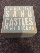 NWT Primatives By Kathy Hinged Box Building Sandcastles In My Dreams