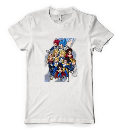 Japanese Dragon Vegeta Anime Ball Super Saiyan Personalised Unisex Adult T Shirt - Picture 10 of 20