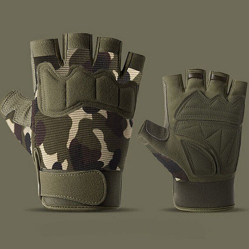 NEW Tactical Gloves Army Shooting Fingerless Gloves Anti-Slip Outdoor Sports - Bild 9 von 10