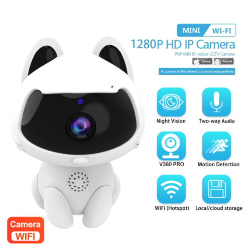 Caméra IP 1280P vision nocturne alarme de sécurité domestique interphone moniteur bébé - Photo 1 sur 24