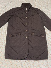 Liz Claiborne Quilted Black Knee Length Coat Size (us) S (uk) 12/14
