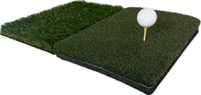 15" x 20" Portable Dual Turf Mat Golf Chipping Driving Range Backyard Practice 