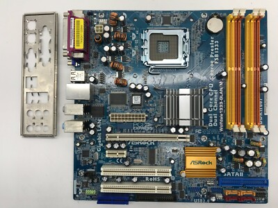 ASRock Wolfdale1333-GLAN/M REV:G/A 2.02 DDR2-mATX-Sockel 775-mit I/O Shield#M965