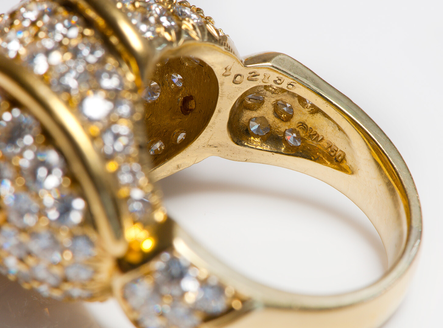 Kurt Wayne 18K Yellow Gold Pave Diamond Ring - image 3