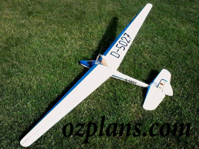 Focke-Wulf Weihe 50 Glider 71'' WS PRINTED RC MODEL AIRPLANE PLANS TEMPLATES