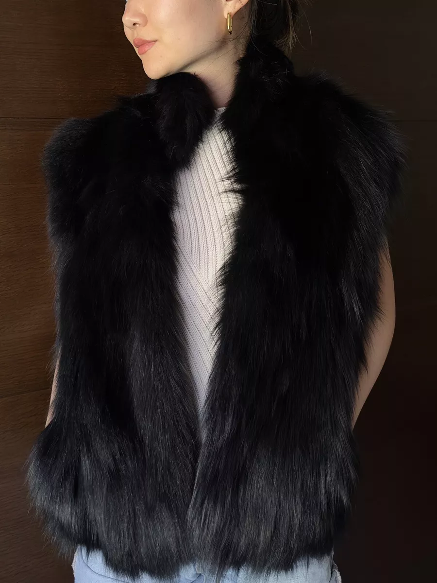 Adrienne landau fox fur clearance vest