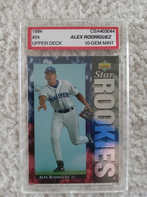 1994 Upper Deck #24 Alex Rodriguez Arod ROOKIE RC CSA 10 Graded ...