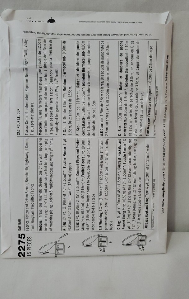 SIMPLICITY 2275 SHOULDER BAGS CROSS BODY PURSE BUCKETS GONE WILD! eBay