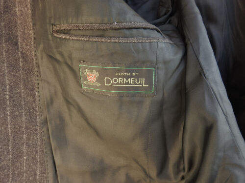 Vintage Savile Row Jacket Blazer Sport Coat Gray Wool Striped Dormeuil (L) - Picture 7 of 10
