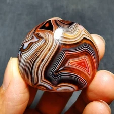 HOT37.5G Natural Polished Banded Agate Crystal Madagascar 6872+