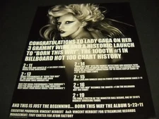LADY GAGA 2011 Promo Display Ad 3 GRAMMY WINS and HISTORIC LAUNCH